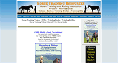 Desktop Screenshot of horsetrainingresources.com