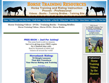 Tablet Screenshot of horsetrainingresources.com